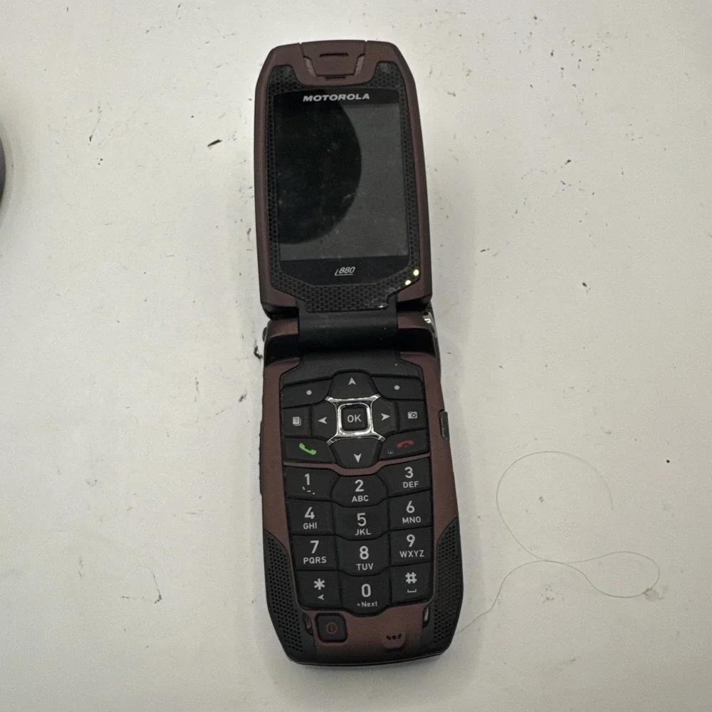 Motorola i series i880 - Black ( Nextel ) Very Rare iDEN PTT Flip Phone - READ
